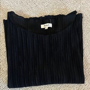 Madewell Black Pleated Top